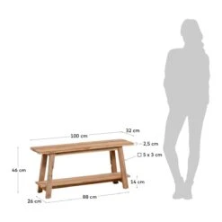 Kave Home Safara Tuinbankje - 100 Cm -Meubels Voor Thuis 10606467