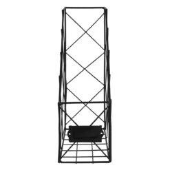 QUVIO Organizer Boeken & Tijdschriften Ruitjes Staal, Enkel - Zwart -Meubels Voor Thuis 10629890