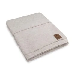 Knit Factory Yara Gebreid Plaid - Woondeken - Beige - 160x130 Cm