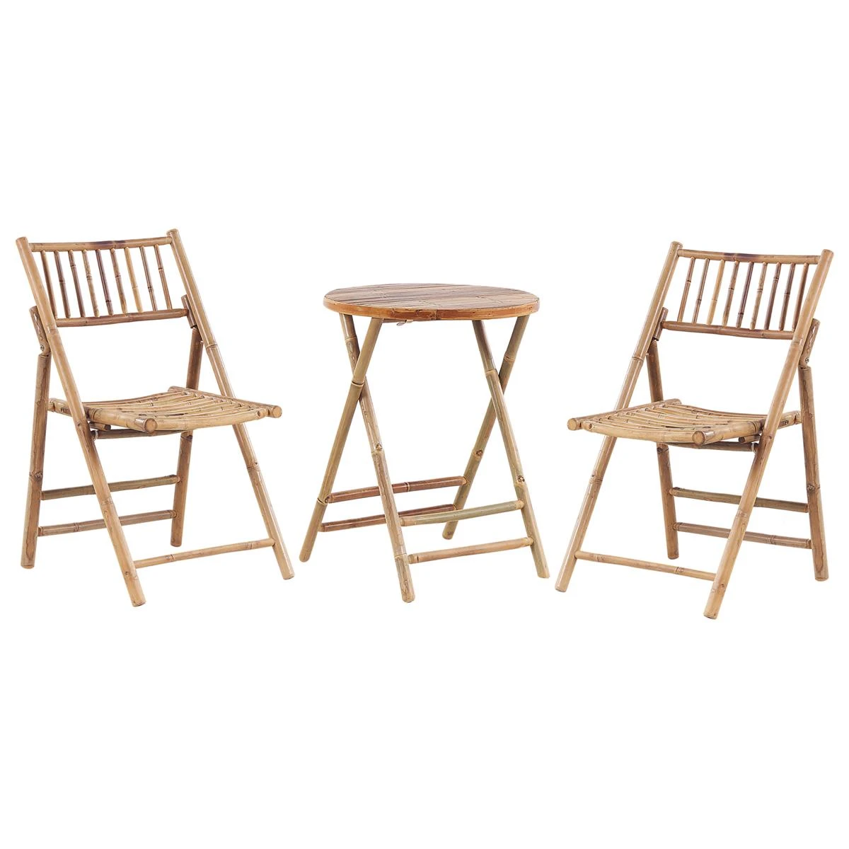 Beliani-SAVELLETRI-Bistroset Voor 2-Lichte Houtkleur-Bamboehout 5 Beliani-SAVELLETRI-Bistroset Voor 2-Lichte Houtkleur-Bamboehout - Afbeelding 3