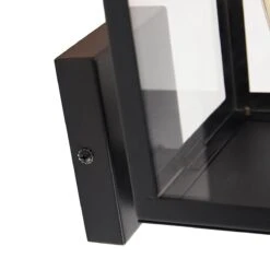 QAZQA Smart Buiten Wandlamp Zwart Met Glas 30 Cm Incl. Wifi ST64 - -Meubels Voor Thuis 10634300