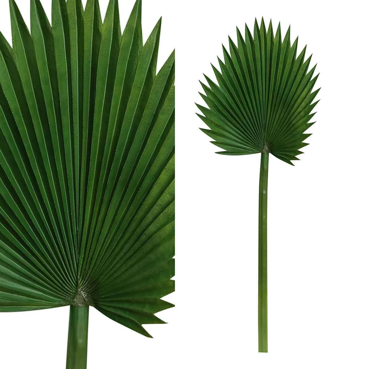 PTMD Leaves Plant Fan Palm Kunstblad - 35 X 34 X 94 Cm - Groen 3 PTMD Leaves Plant Fan Palm Kunstblad - 35 X 34 X 94 Cm - Groen
