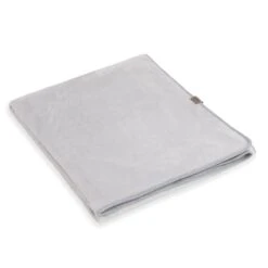 Knit Factory Caldo Plaid Teddy - Licht Grijs - 160x130 Cm