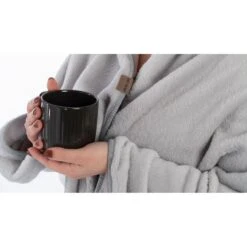 Knit Factory Caldo Plaid Teddy - Licht Grijs - 160x130 Cm -Meubels Voor Thuis 10654031