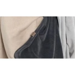 Knit Factory Caldo Plaid Teddy - Licht Grijs - 160x130 Cm -Meubels Voor Thuis 10654039