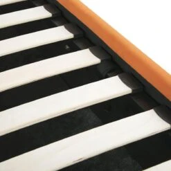 Beliani - ROUEN - Tweepersoonsbed - Oranje - 180 X 200 Cm - Fluweel -Meubels Voor Thuis 10654656