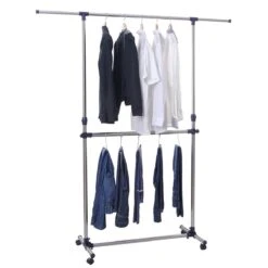 ACAZA Kledingrek Zilvergrijs -Meubels Voor Thuis 10655049