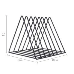 QUVIO Post En Boekenrek Driehoek Zwart -Meubels Voor Thuis 10675102