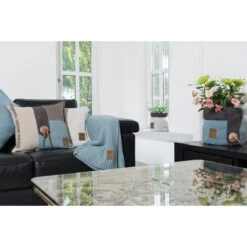 Knit Factory Lynn Gebreid Plaid - Woondeken - Zwart - 160x130 Cm 11 Knit Factory Lynn Gebreid Plaid - Woondeken - Zwart - 160x130 Cm -Meubels Voor Thuis 10675906