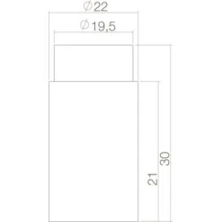 Intersteel Deurstop Wandmontage 22x30mm Kort Rvs Geborsteld -Meubels Voor Thuis 10682054