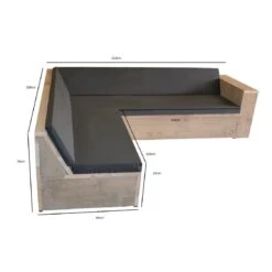 Wood4you Loungeset 1 Steigerhout 210x200 Cm - L-vorm - Incl Kussens -Meubels Voor Thuis 10689594