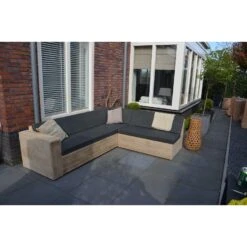 Wood4you Loungeset 1 Steigerhout 210x200 Cm - L-vorm - Incl Kussens -Meubels Voor Thuis 10689601