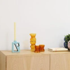 &k Amsterdam Flush Kandelaar - Blauw 10 &k Amsterdam Flush Kandelaar - Blauw -Meubels Voor Thuis 10697043