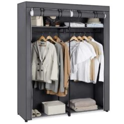 ACAZA Kledingkast Grijs -Meubels Voor Thuis 10710520