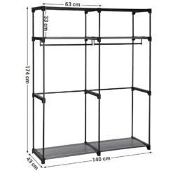 ACAZA Kledingkast Grijs -Meubels Voor Thuis 10710556