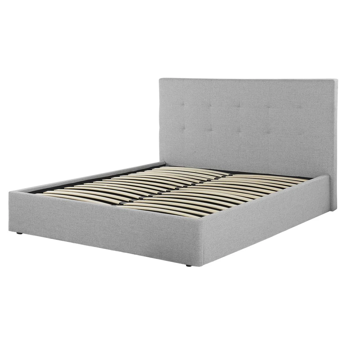 Beliani-LORIENT-Bed Met Opbergruimte-Grijs-140 X 200 Cm-Polyester 6 Beliani-LORIENT-Bed Met Opbergruimte-Grijs-140 X 200 Cm-Polyester - Afbeelding 4