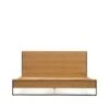 Kave Home - Bed Taiana Van Eikenfineer En Stalen Poten Met Zwart -Meubels Voor Thuis 10717743