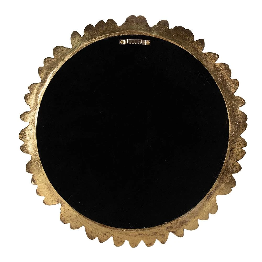 Clayre & Eef Spiegel Ø 31 Cm Goudkleurig Kunststof Grote Spiegel 4 Clayre & Eef Spiegel Ø 31 Cm Goudkleurig Kunststof Grote Spiegel - Afbeelding 2