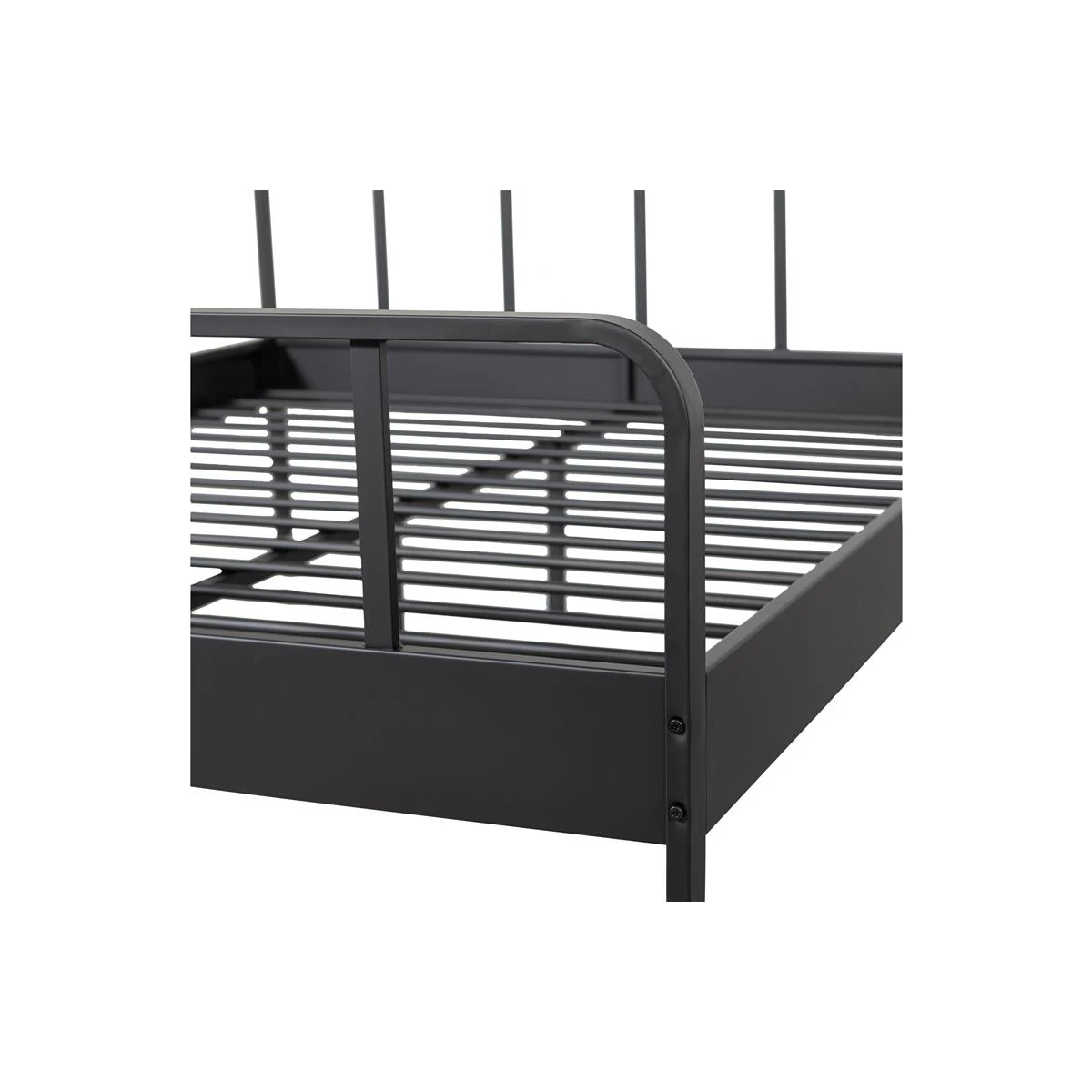 WOOOD Tweepersoonsbed Mees - Metaal - Zwart - 90x208x165 4 WOOOD Tweepersoonsbed Mees - Metaal - Zwart - 90x208x165 - Afbeelding 2