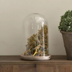 Riviera Maison Glazen Stolp Houten Plateau, Edinborough Classic -Meubels Voor Thuis 10732066