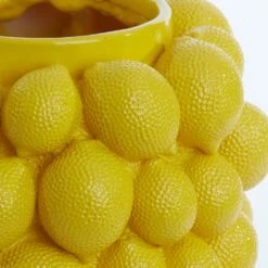 Light & Living Vaas Citroen - Geel - Polystone - 24x33x24cm (BxHxD) -Meubels Voor Thuis 10758583