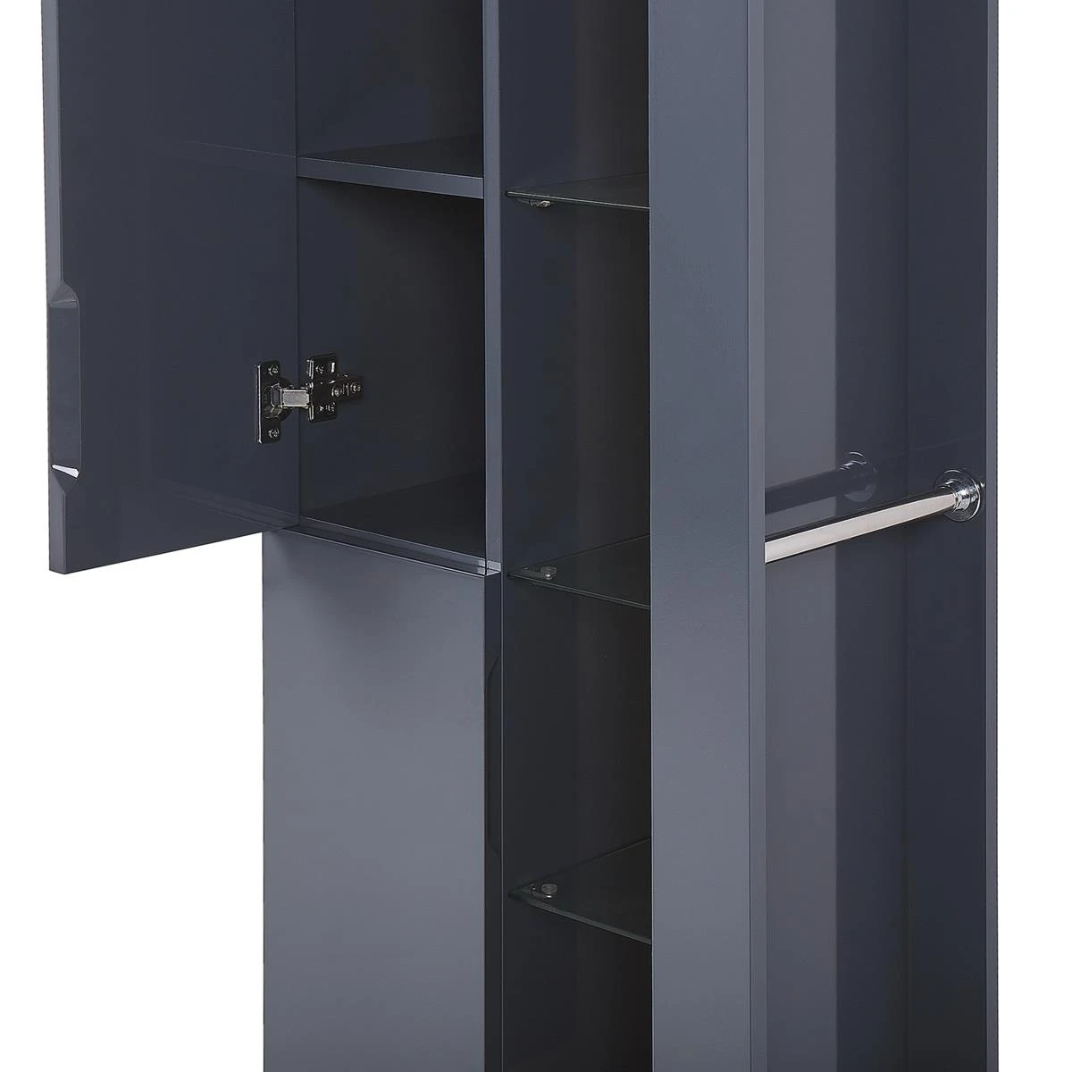 Beliani - FIGUERES - Badkamermeubel - Grijs - MDF 11 Beliani - FIGUERES - Badkamermeubel - Grijs - MDF - Afbeelding 9