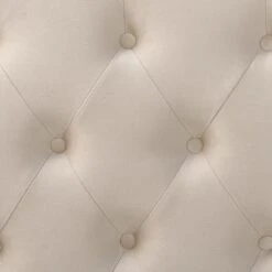 Beliani - FORBACH - Tweepersoonsbed - Beige - 140 X 200 Cm - Fluweel -Meubels Voor Thuis 10793290