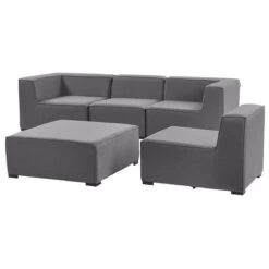 Beliani - AREZZO - Bankenset - Grijs - Polyester 17 Beliani - AREZZO - Bankenset - Grijs - Polyester -Meubels Voor Thuis 10795353