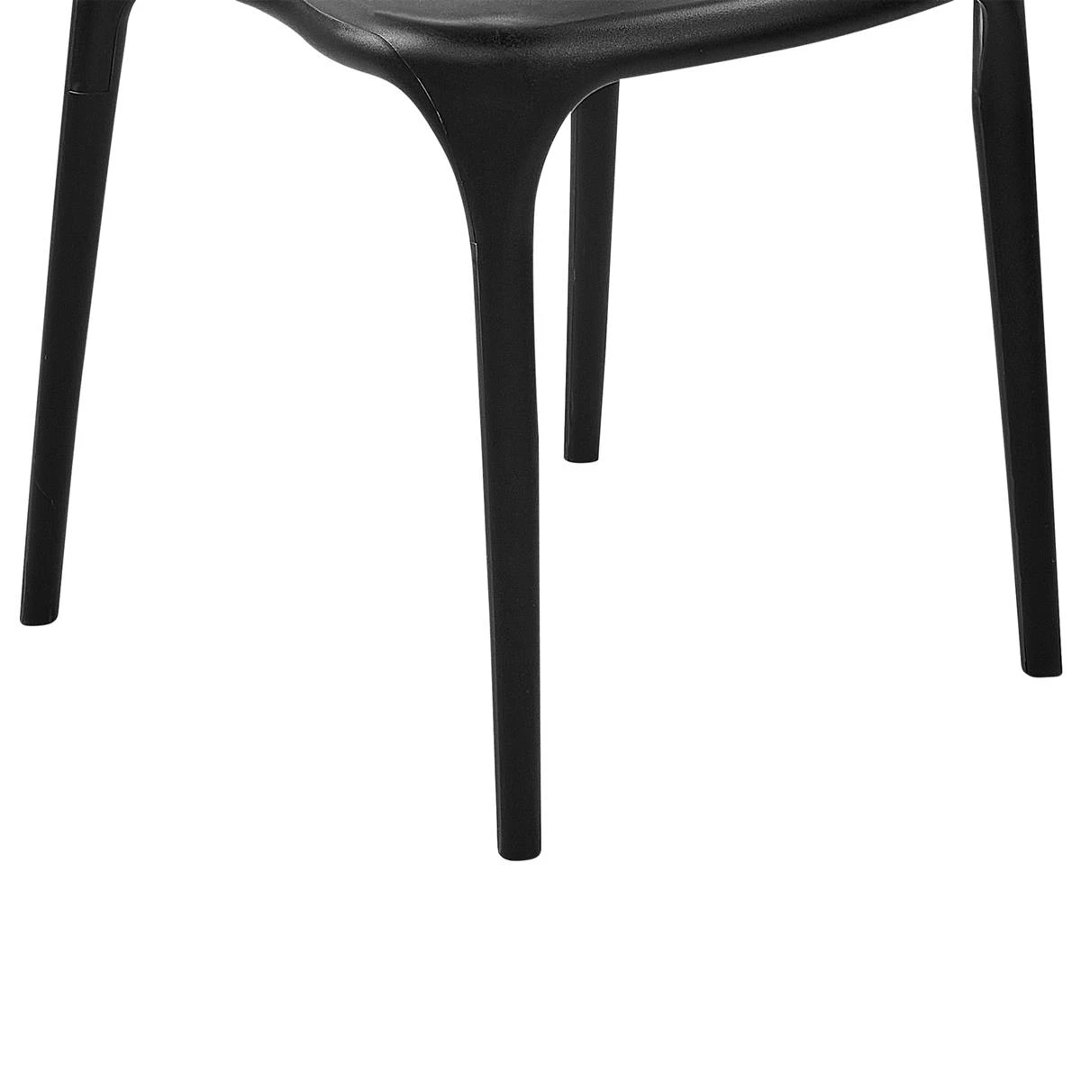 Beliani - GUBBIO - Eetkamerstoel Set - Zwart - Polypropyleen 8 Beliani - GUBBIO - Eetkamerstoel Set - Zwart - Polypropyleen - Afbeelding 6