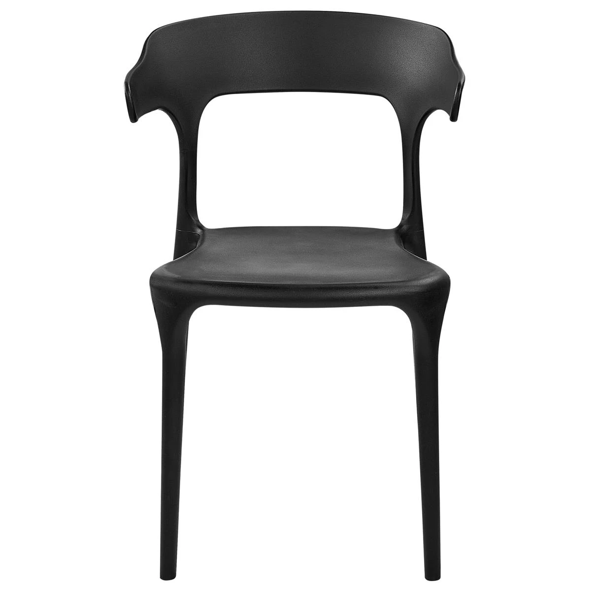 Beliani - GUBBIO - Eetkamerstoel Set - Zwart - Polypropyleen 6 Beliani - GUBBIO - Eetkamerstoel Set - Zwart - Polypropyleen - Afbeelding 4