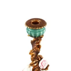 PTMD Sing Kandelaar Vogel - 11 X 8 X 29 Cm - Poly - Brons -Meubels Voor Thuis 10797849