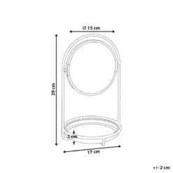 Beliani - INDRE - Make-up Spiegel - Goud - IJzer 17 Beliani - INDRE - Make-up Spiegel - Goud - IJzer -Meubels Voor Thuis 10798432