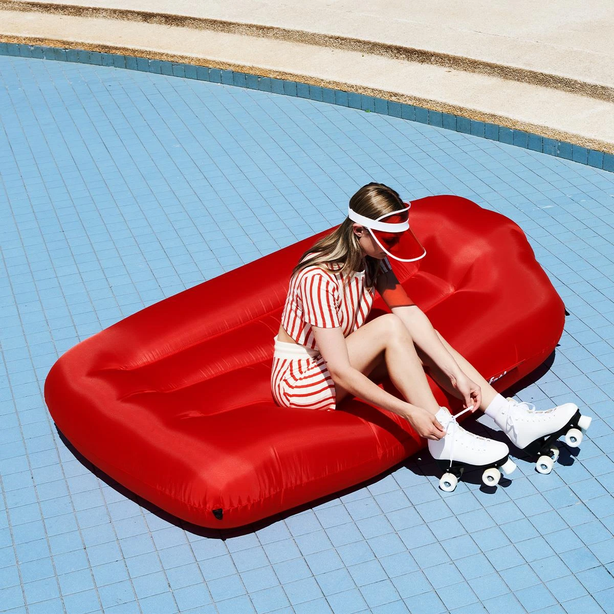 Fatboy Air Lounger - Luchtzak - Oplaasbare Zitzak Lamzac L - Rood 3 Fatboy Air Lounger - Luchtzak - Oplaasbare Zitzak Lamzac L - Rood - Afbeelding 2