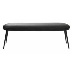 Olivine Lou Bankje Kunstleer Zwart - 140 Cm -Meubels Voor Thuis 10818503