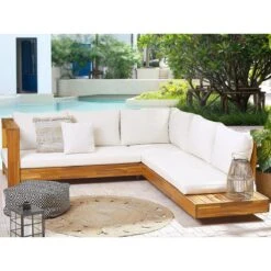 Beliani - MARETTIMO - Loungeset Voor 5 - Lichte Houtkleur - Acaciahout 11 Beliani - MARETTIMO - Loungeset Voor 5 - Lichte Houtkleur - Acaciahout -Meubels Voor Thuis 10819478