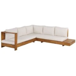 Beliani - MARETTIMO - Loungeset Voor 5 - Lichte Houtkleur - Acaciahout 12 Beliani - MARETTIMO - Loungeset Voor 5 - Lichte Houtkleur - Acaciahout -Meubels Voor Thuis 10819484