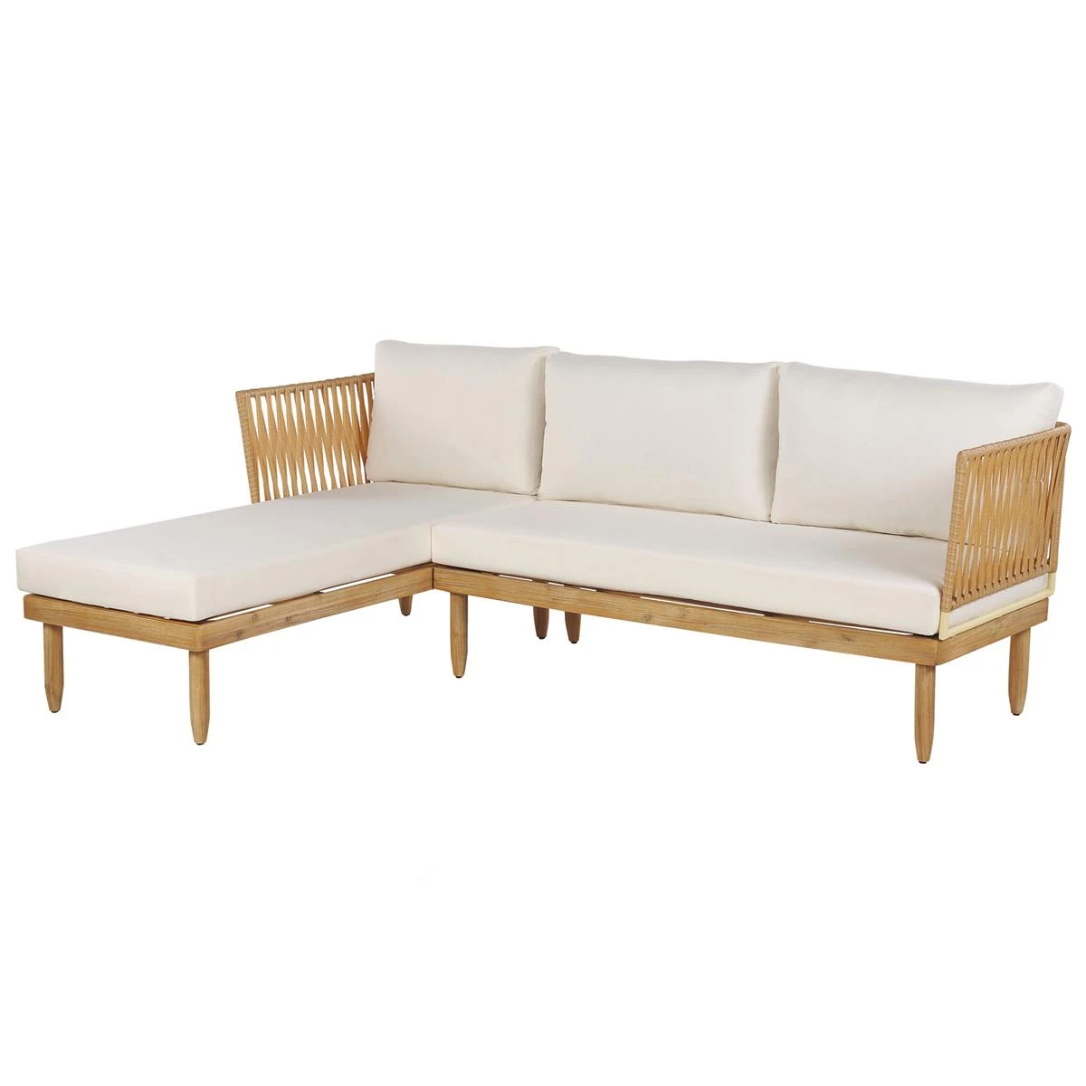 Beliani - CREMONA - Loungeset Voor 4 - Lichte Houtkleur - Acaciahout 5 Beliani - CREMONA - Loungeset Voor 4 - Lichte Houtkleur - Acaciahout - Afbeelding 3