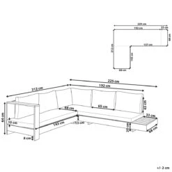 Beliani - MARETTIMO - Loungeset Voor 5 - Lichte Houtkleur - Acaciahout 17 Beliani - MARETTIMO - Loungeset Voor 5 - Lichte Houtkleur - Acaciahout -Meubels Voor Thuis 10819521