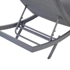 Beliani - AMELIA - Ligstoel - Donkergrijs - Textiel 14 Beliani - AMELIA - Ligstoel - Donkergrijs - Textiel -Meubels Voor Thuis 10819840