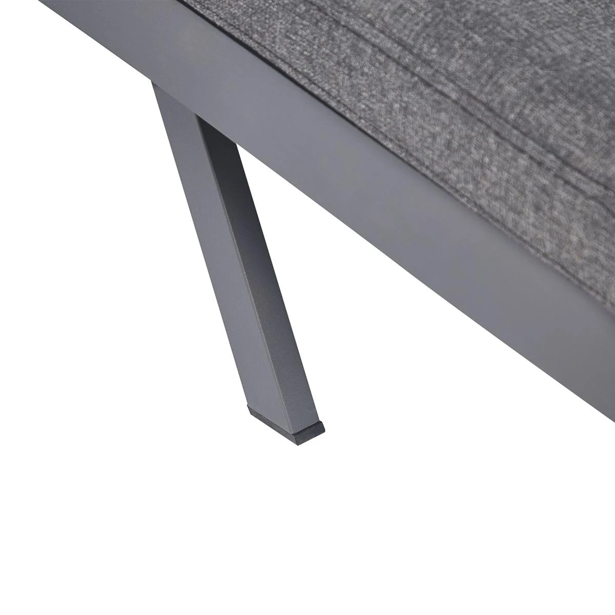 Beliani - AMELIA - Ligstoel - Donkergrijs - Textiel 8 Beliani - AMELIA - Ligstoel - Donkergrijs - Textiel - Afbeelding 6