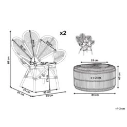 Beliani - FLORENTINE II | LIMNI - Bistroset - Natuurlijk - Rotan 21 Beliani - FLORENTINE II | LIMNI - Bistroset - Natuurlijk - Rotan -Meubels Voor Thuis 10819867