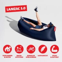 Fatboy Air Lounger - Luchtzak - Oplaasbare Zitzak Lamzac 3.0 - Blauw -Meubels Voor Thuis 10824316
