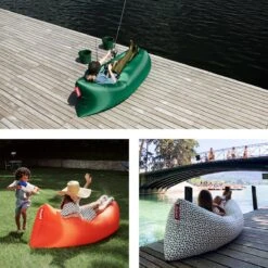 Fatboy Air Lounger - Luchtzak - Oplaasbare Zitzak Lamzac 3.0 - Blauw -Meubels Voor Thuis 10824329