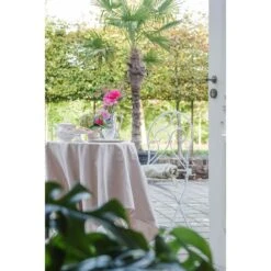 Clayre & Eef Bistroset Bistrotafel Bistrostoel 3-delig Ø 60x70 Wit -Meubels Voor Thuis 10825038