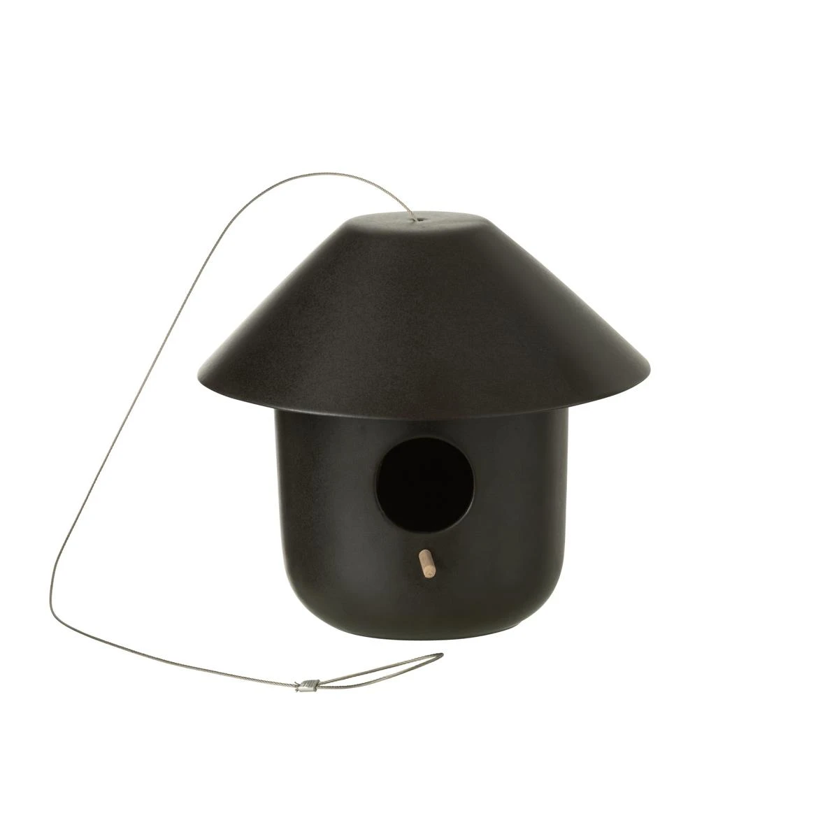 J-Line Vogelhuisje Pam Keramiek Zwart 3 J-Line Vogelhuisje Pam Keramiek Zwart
