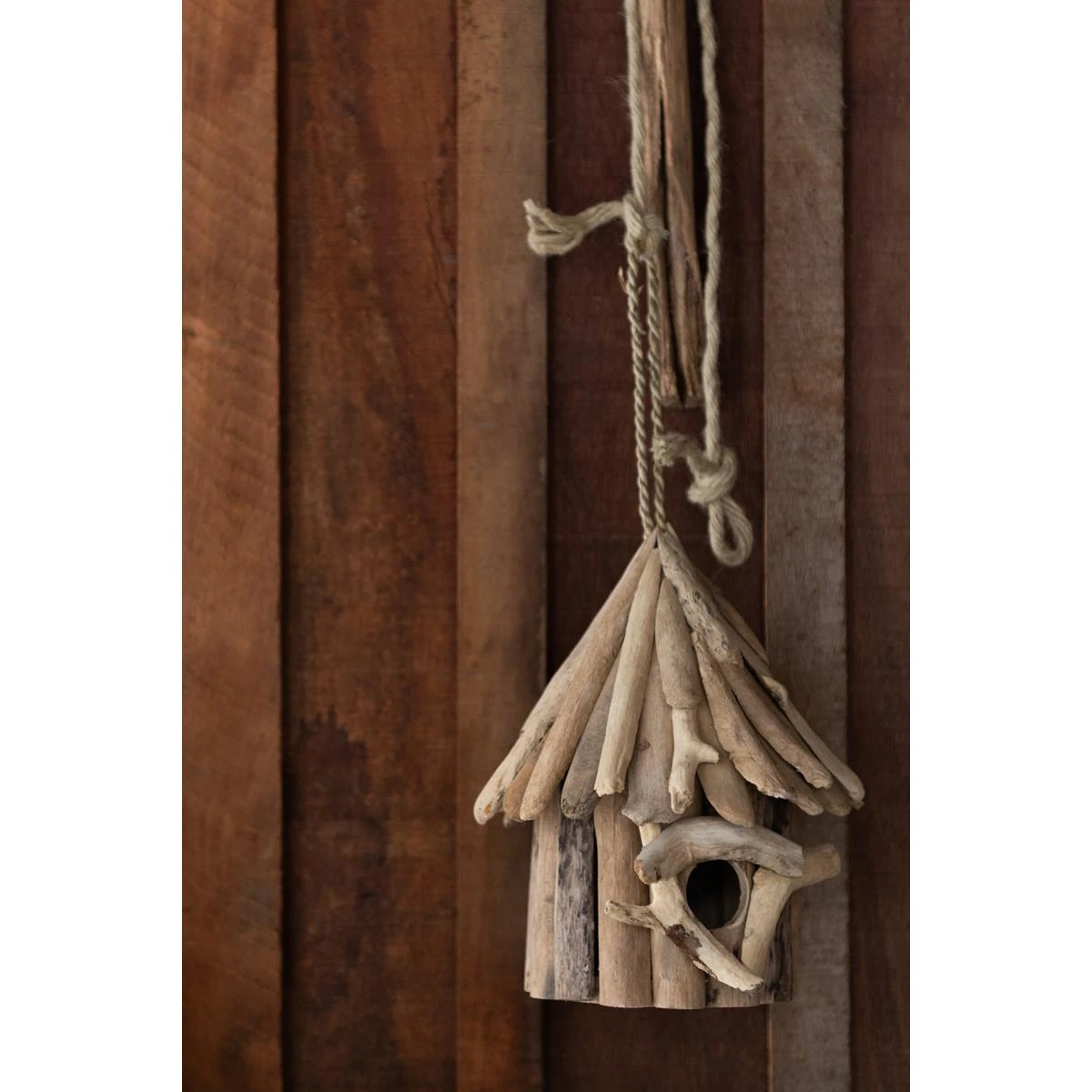 J-Line Vogelhuisje Drijfhout Naturel Large 5 J-Line Vogelhuisje Drijfhout Naturel Large - Afbeelding 3