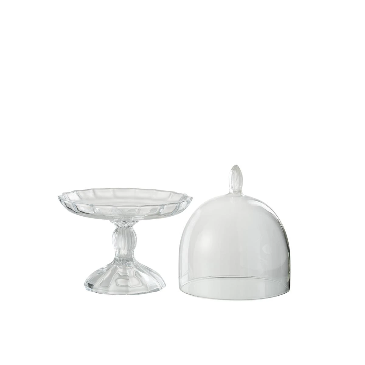 J-Line Stolp Klassiek Glas Transparant Large 4 J-Line Stolp Klassiek Glas Transparant Large - Afbeelding 2