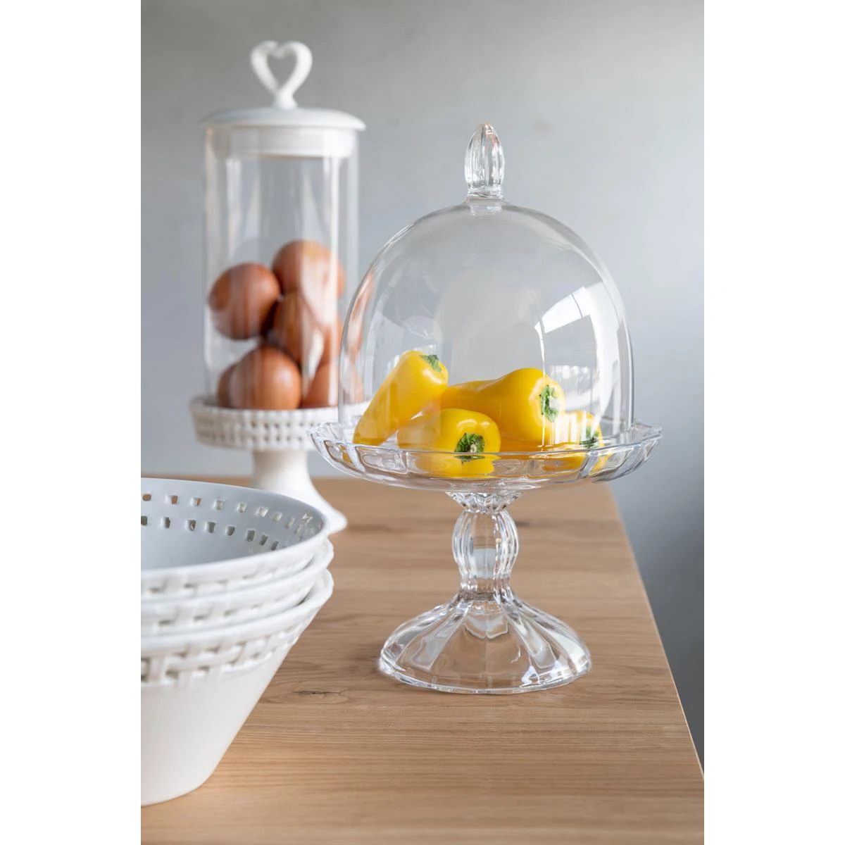 J-Line Stolp Klassiek Glas Transparant Large 6 J-Line Stolp Klassiek Glas Transparant Large - Afbeelding 4