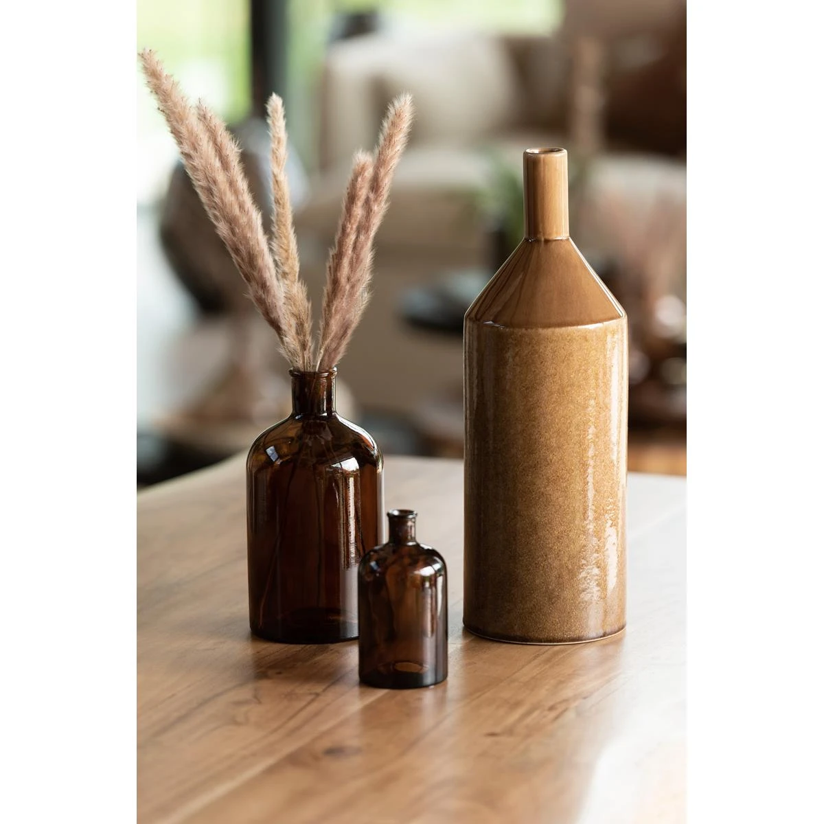 J-Line Bundel Pennisetum Gedroogd Gras Bruin 4 J-Line Bundel Pennisetum Gedroogd Gras Bruin - Afbeelding 2