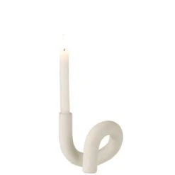 J-Line Kaarsenhouder Torsie 1 Candle Keramiek Wit 6 J-Line Kaarsenhouder Torsie 1 Candle Keramiek Wit -Meubels Voor Thuis 10841447